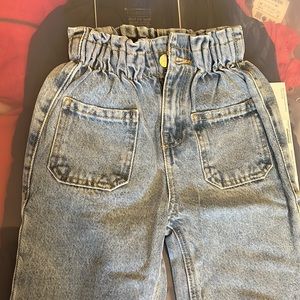 ZARA girl high waist paperbag jeans
